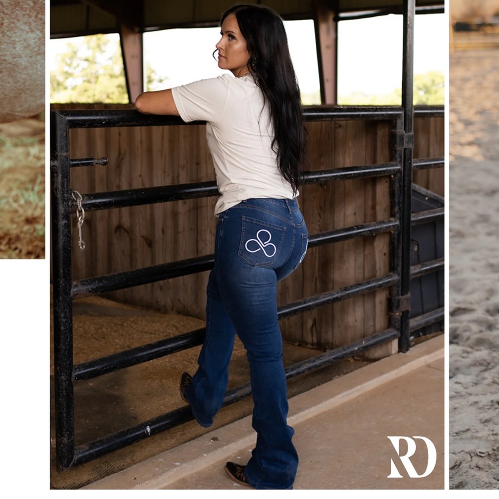 RD Women's Dark Blue Flare Jeans